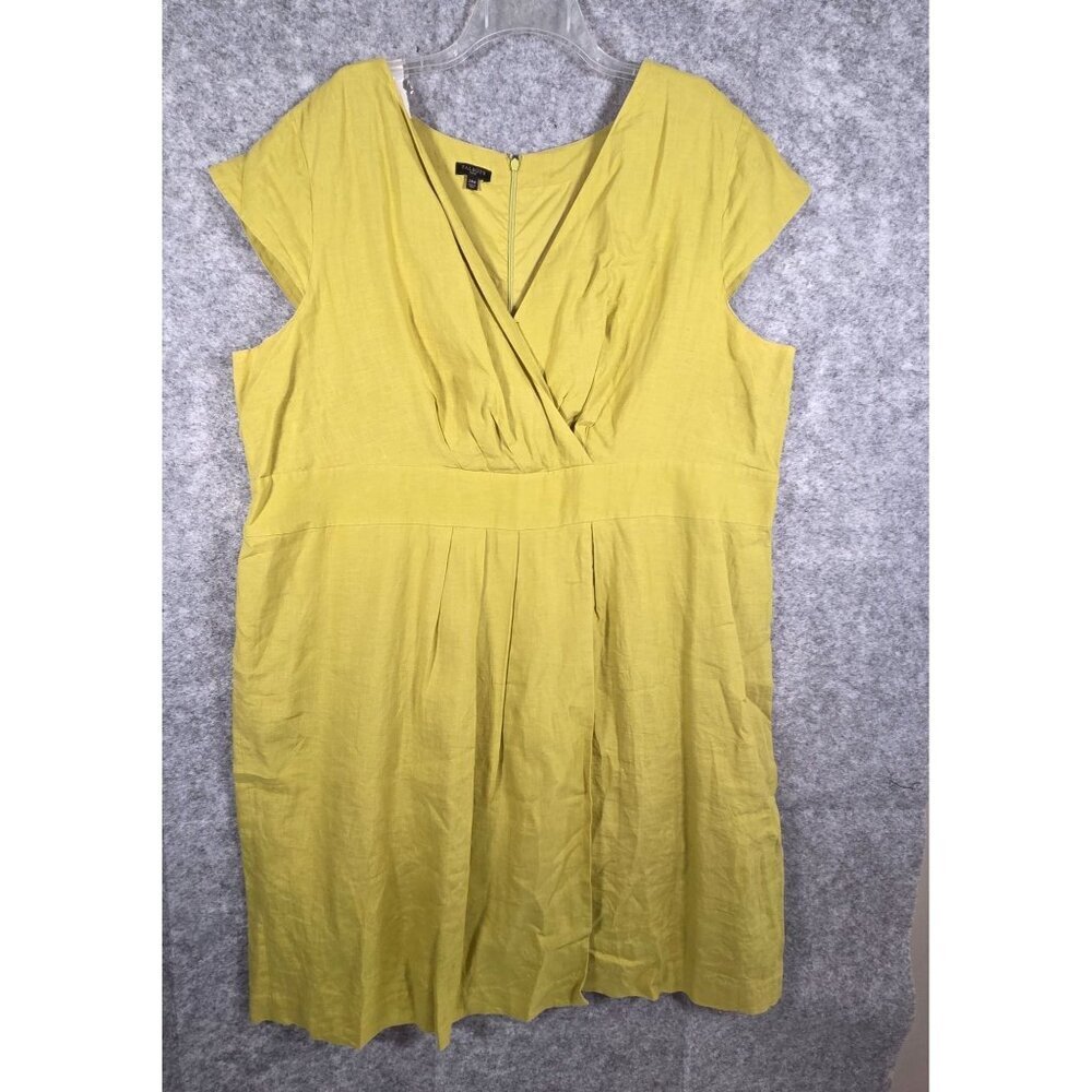 Talbots Women's Sleeveless Knee Length Aline Dress yellow Size 24 Office, Career